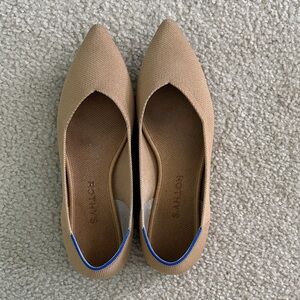 Rothy's Tan Pointed Flats